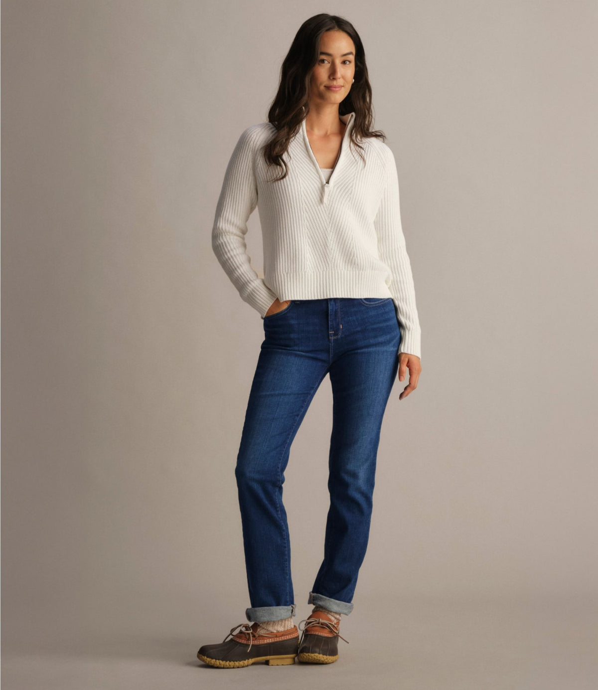 Women's Mariner Shaker Sweater, Quarter-Zip