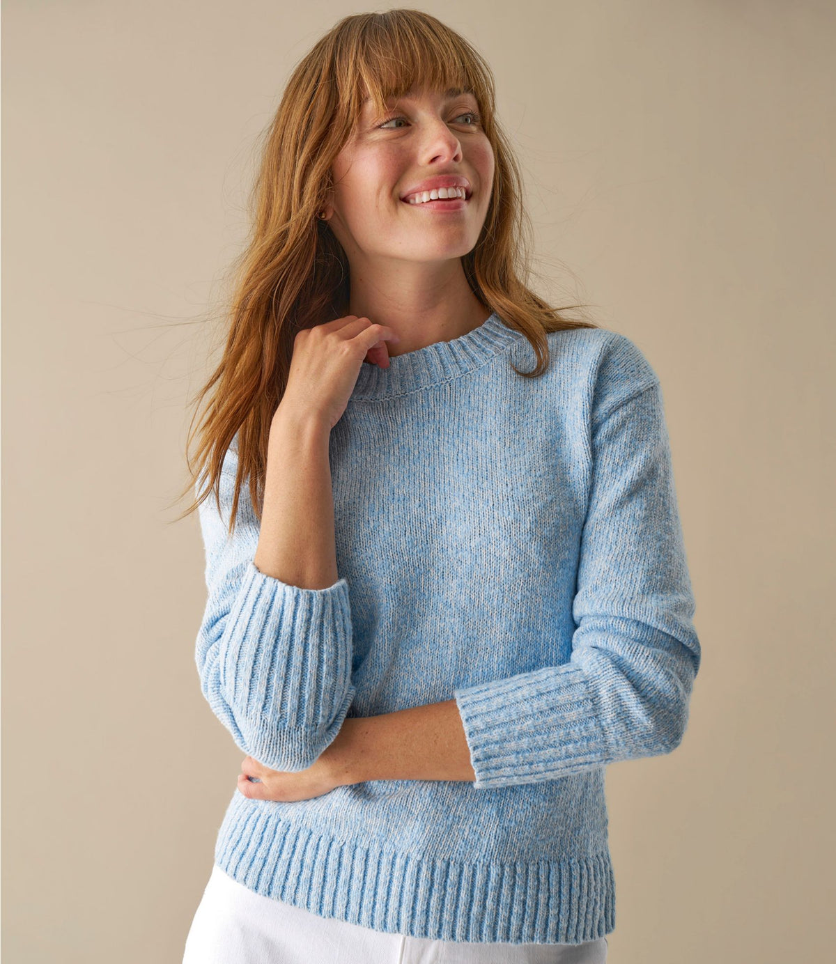 Women's Cotton Ragg Sweater, Crewneck