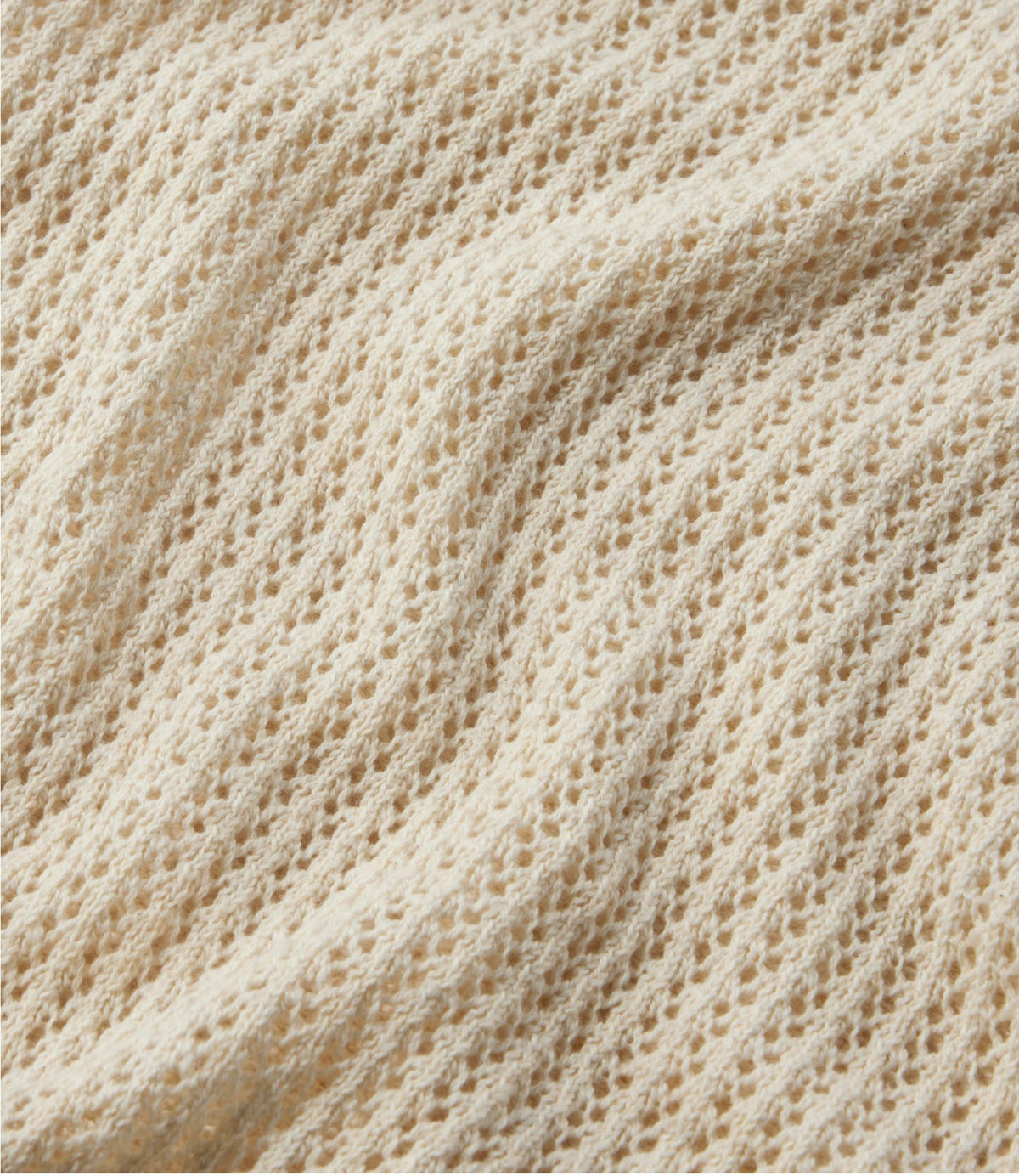 Women's Organic Cotton Slub Pointelle Sweater, Polo