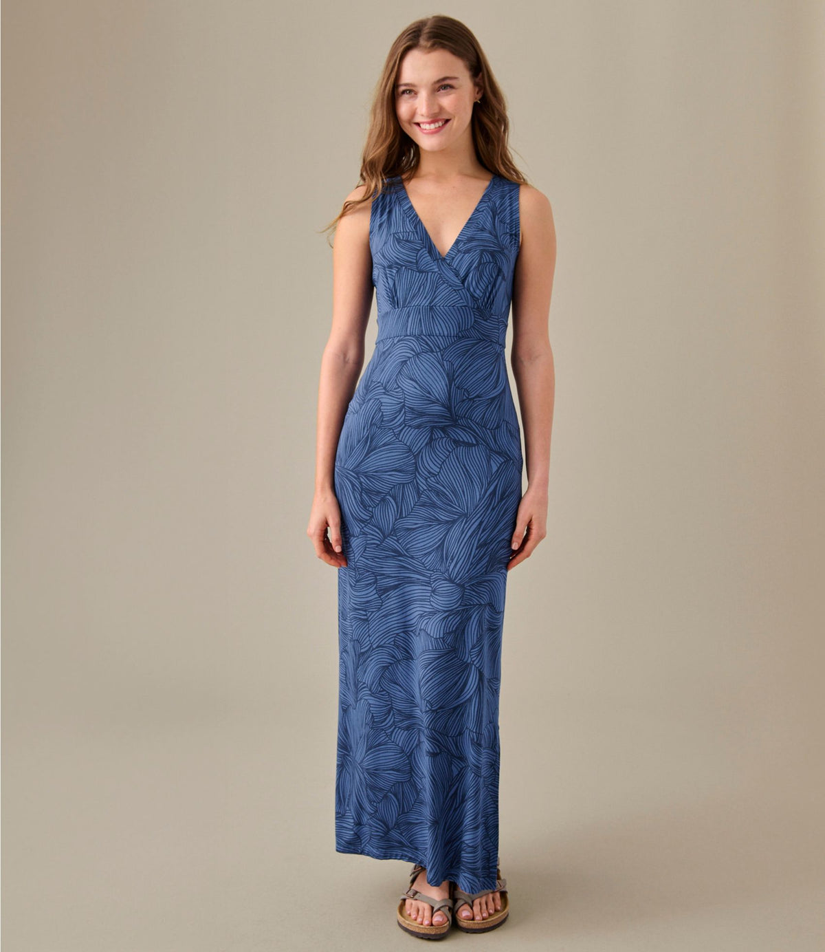 Women's Summer Knit Maxi Dress, Print