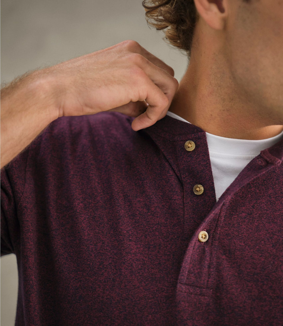 Men's Carefree Unshrinkable Tee, Traditional Fit, Long-Sleeve Henley