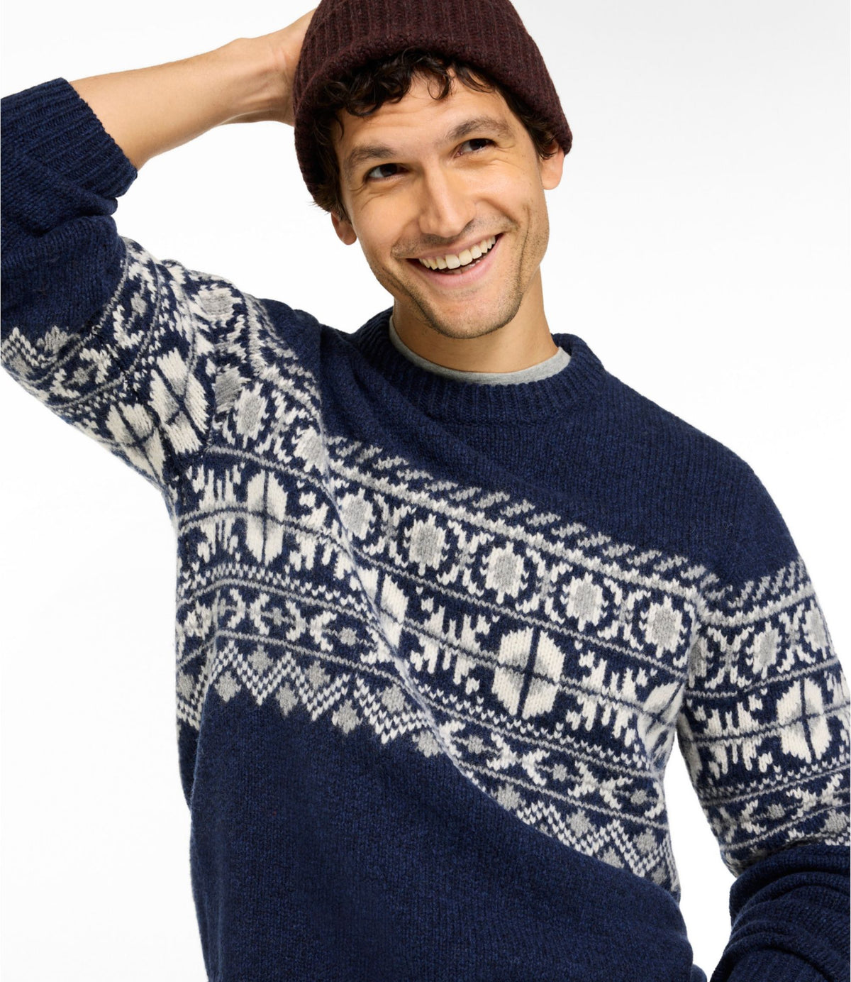 Men's Bean's Classic Ragg Wool Sweater, Crewneck, Fair Isle