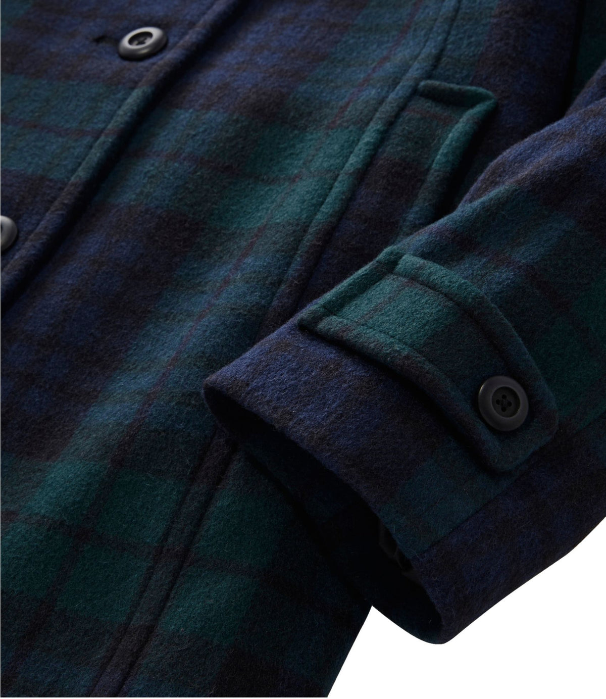 Women's Classic Lambswool Polo Coat, Three-Quarter, Pattern