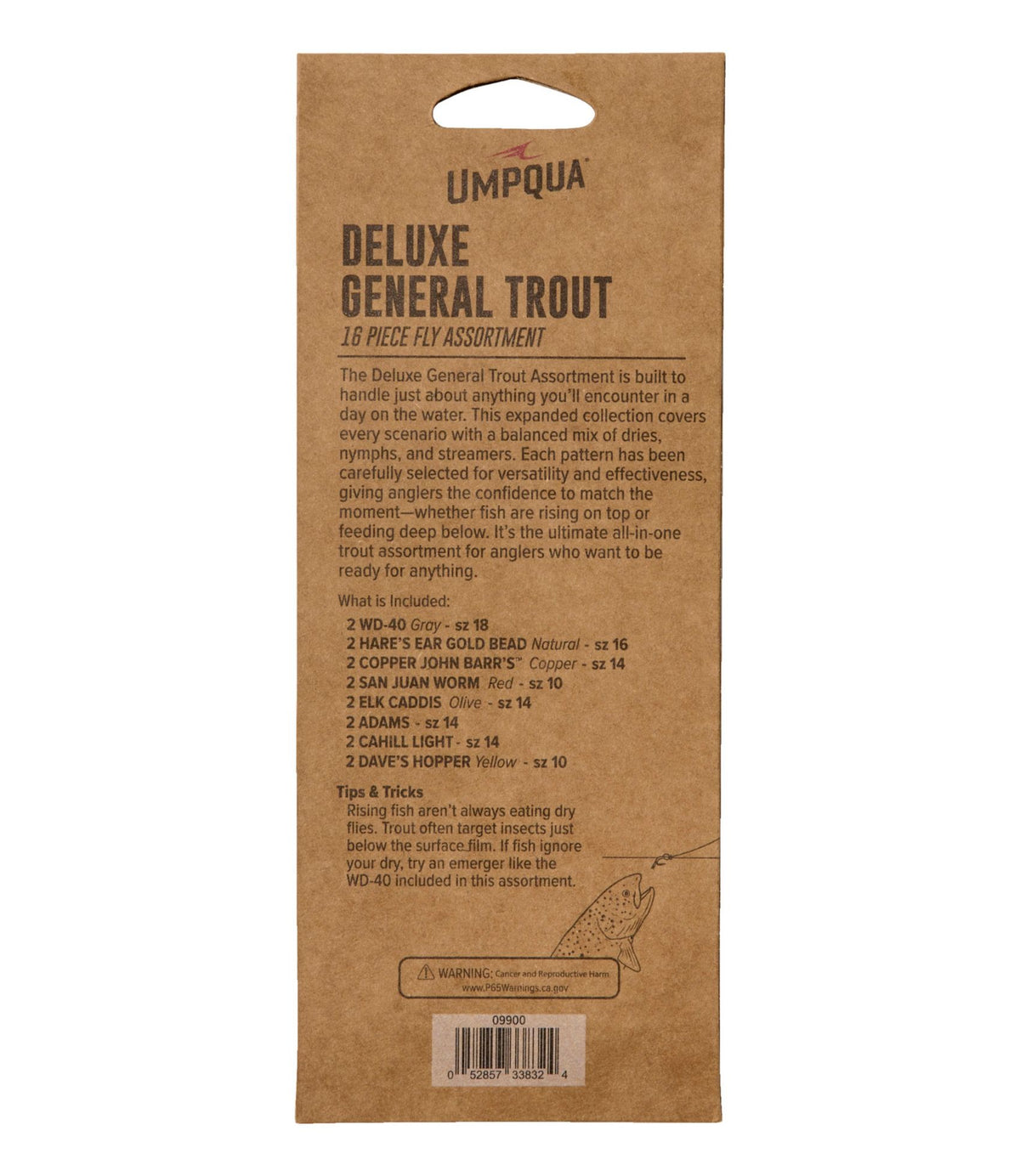 Umpqua Deluxe General Trout Fly Assortment, 16 flies