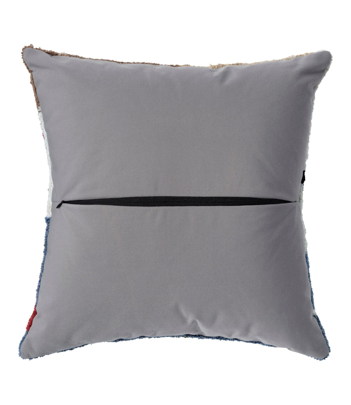Indoor/Outdoor Hooked Pillow, Dogs Skiing