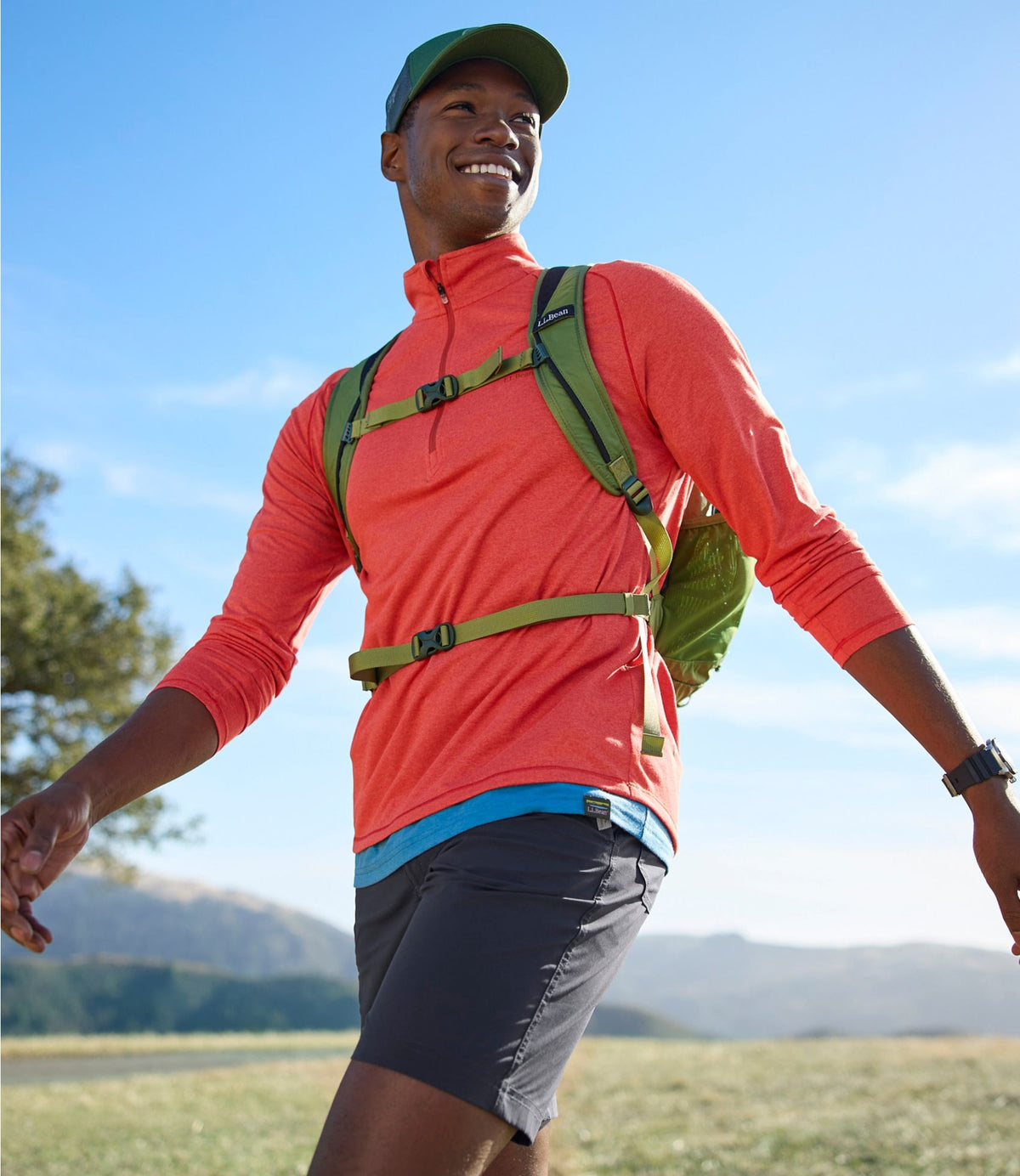 Men's Bean's Access Trail Tee, Quarter-Zip