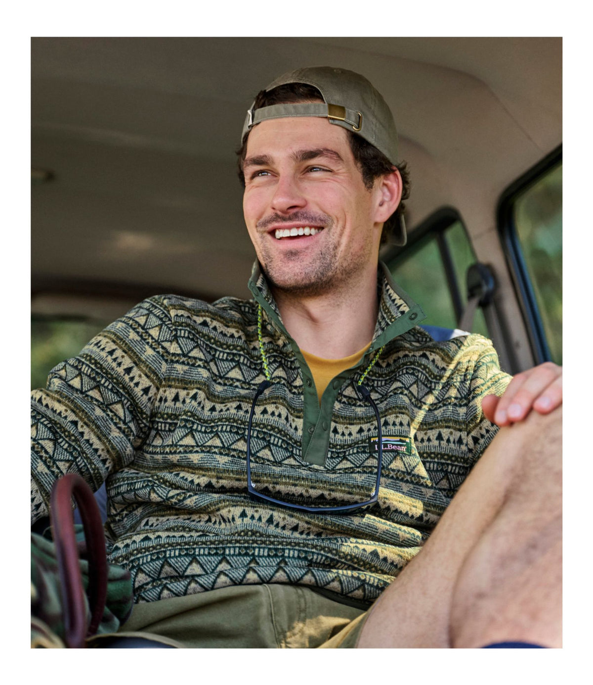 Men's L.L.Bean Sweater Fleece Pullover, Print