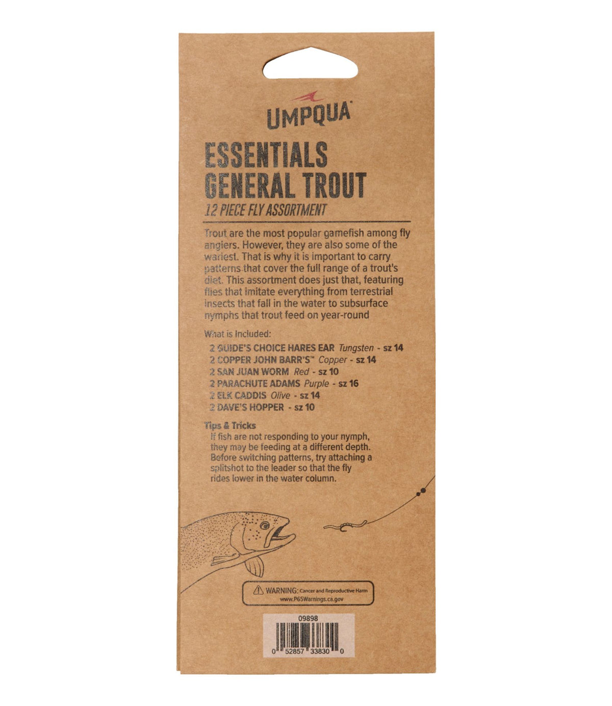 Umpqua Essentials Trout Fly Assortment, 12 flies