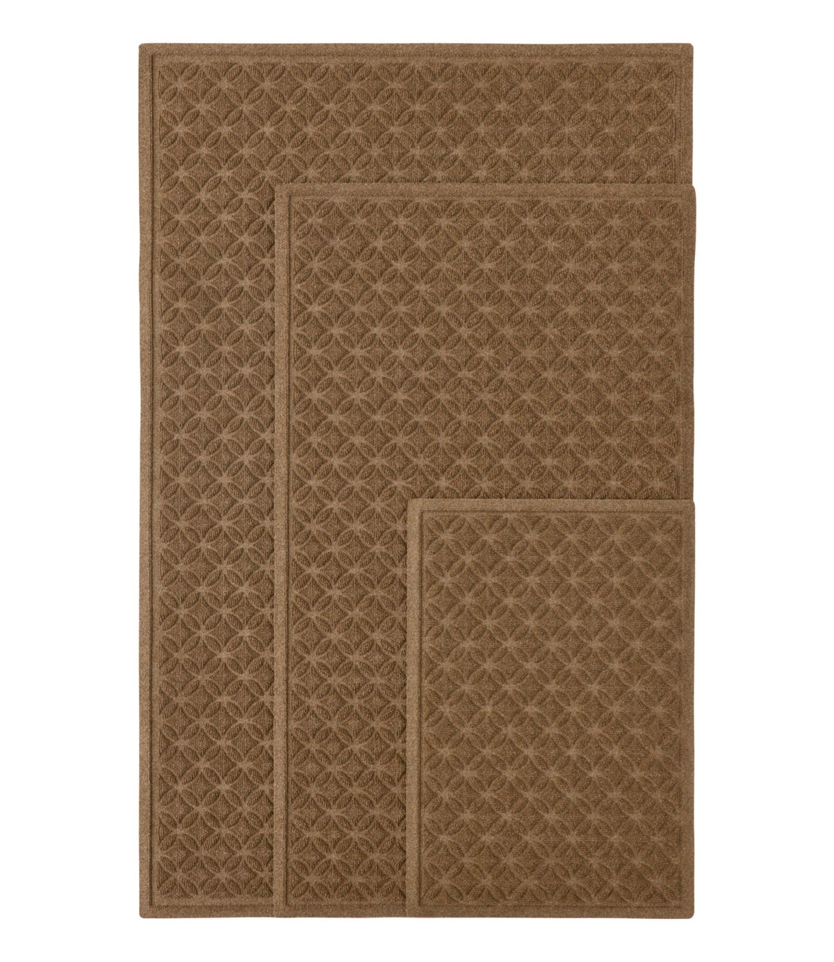 Heavyweight Recycled Waterhog Doormat, Geometric Rings