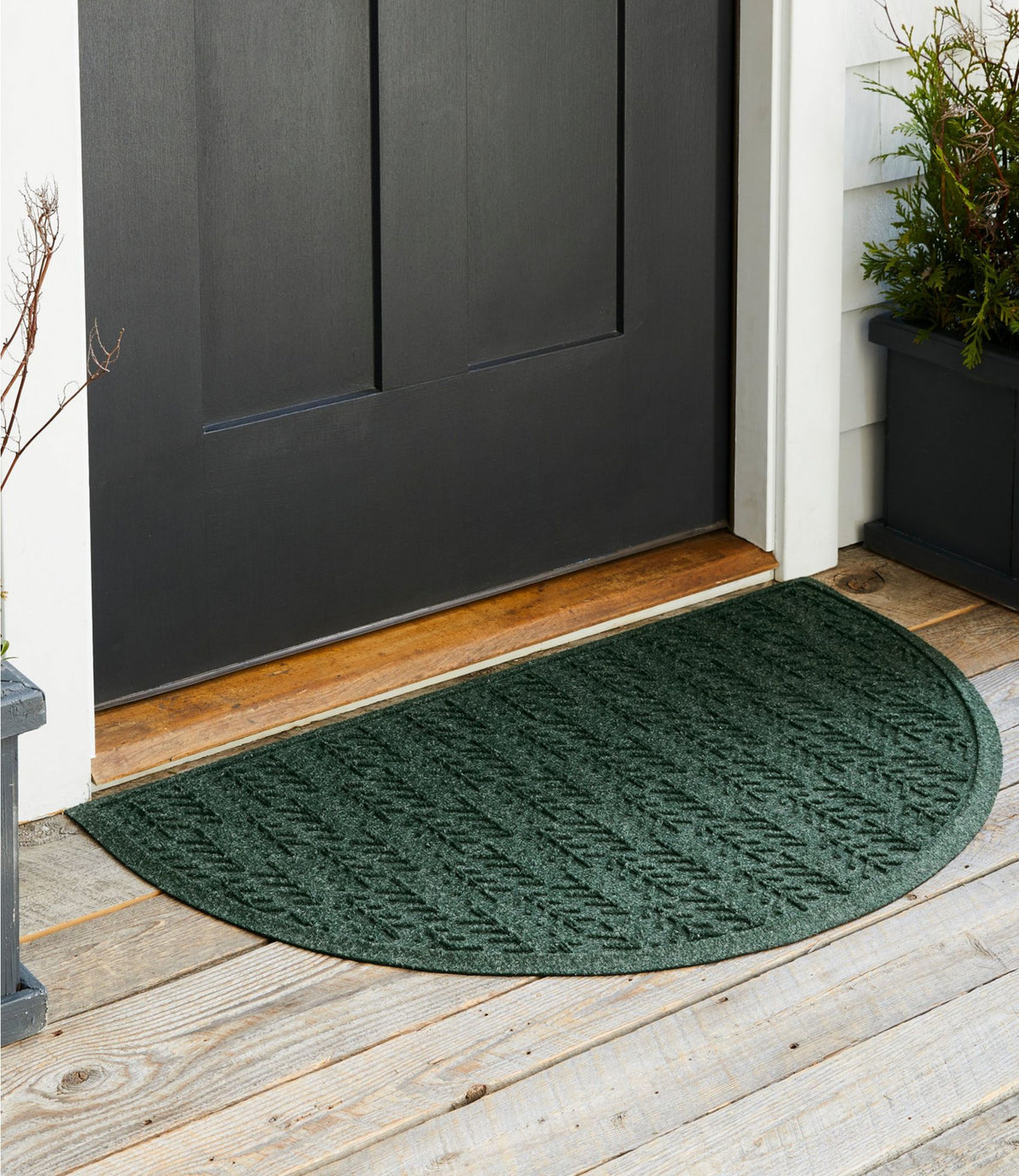 Everyspace Recycled Waterhog Doormat, Half Round, Trees