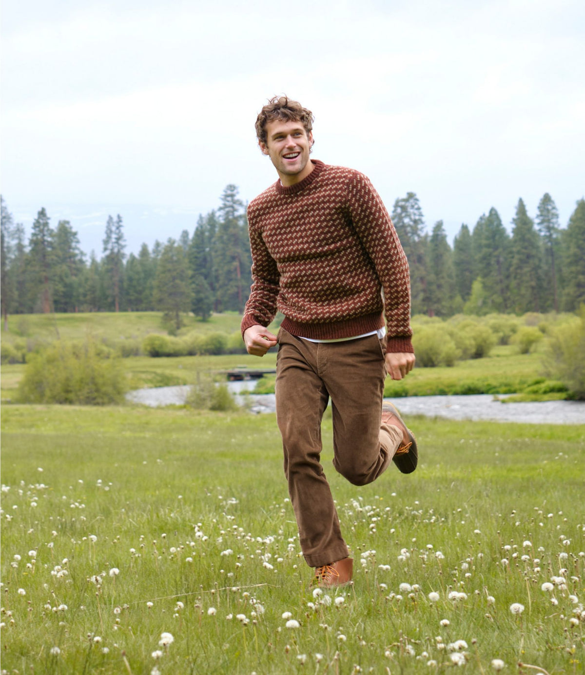 Men's Bean's Classic Ragg Wool Sweater, Crewneck, Bird's-Eye