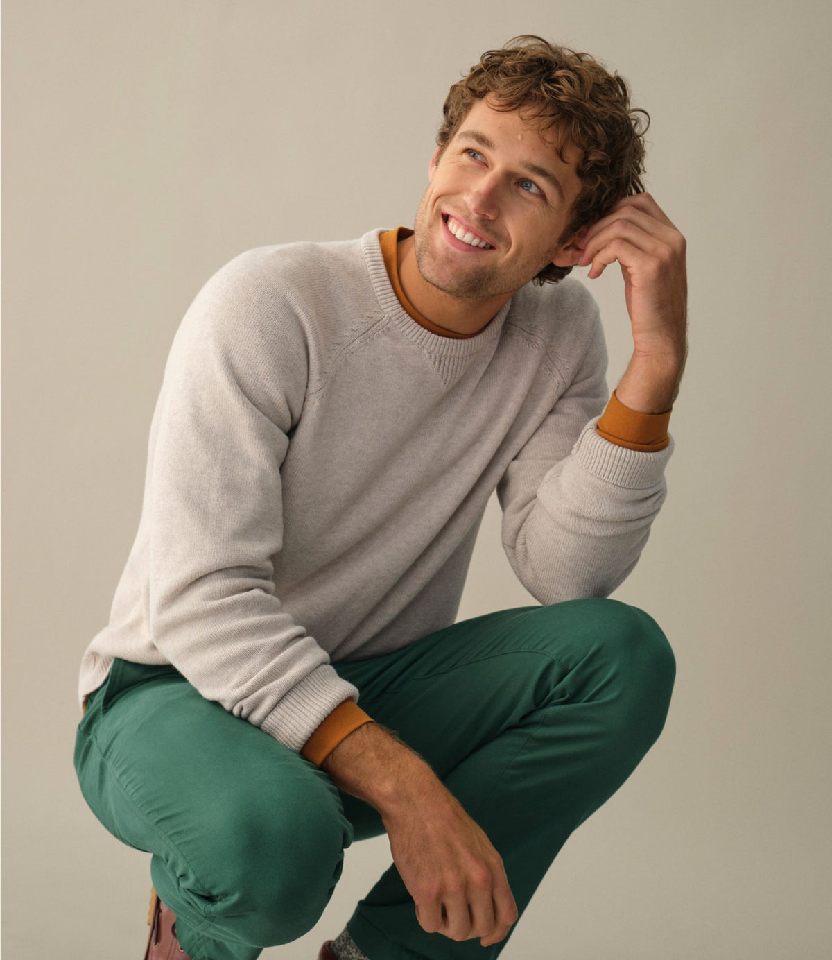 Men's Wicked Soft Cotton/Cashmere Sweater, Crewneck