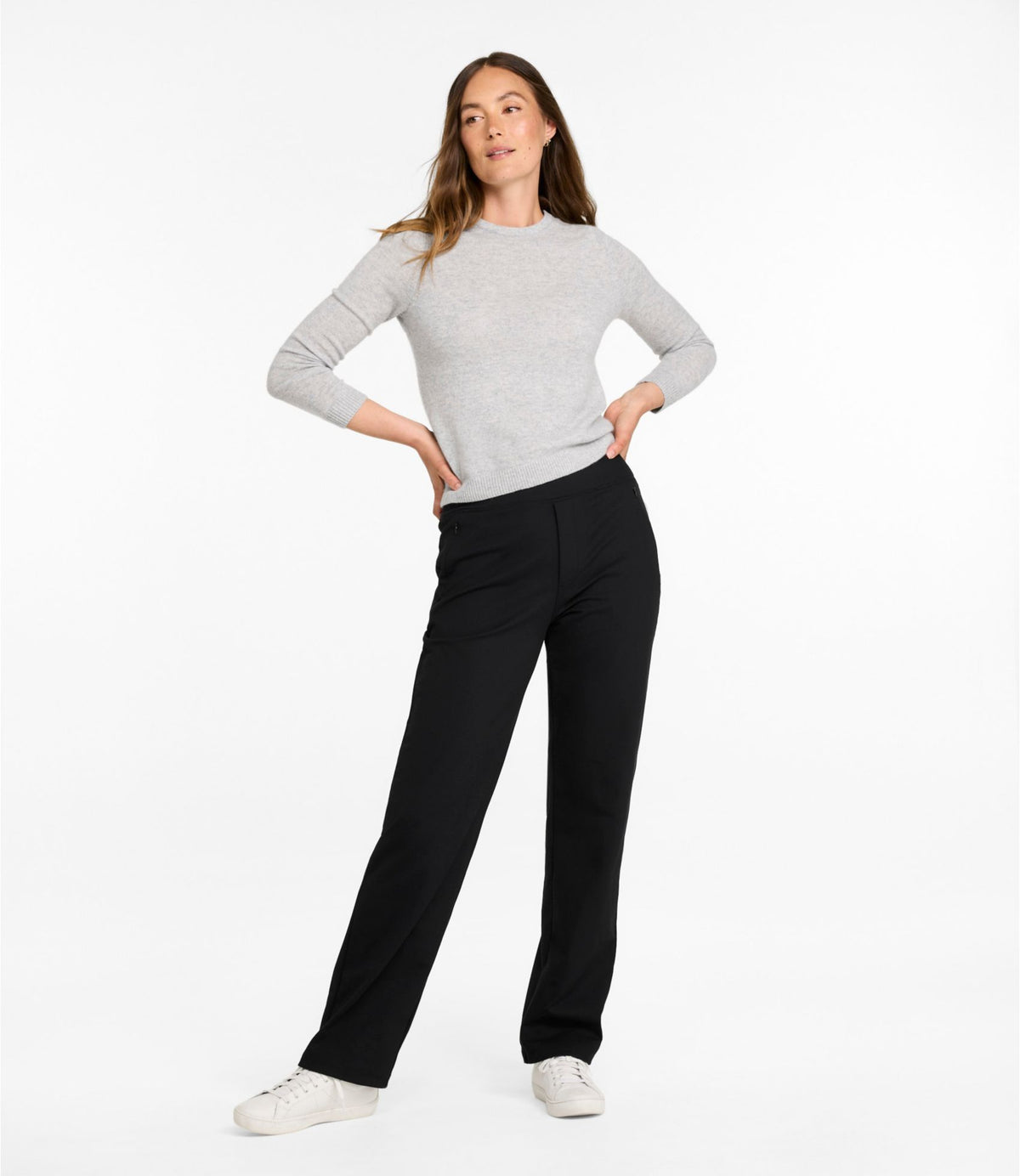 Women's L.L.Bean Go-Anywhere Knit Pants, High-Rise Straight-Leg