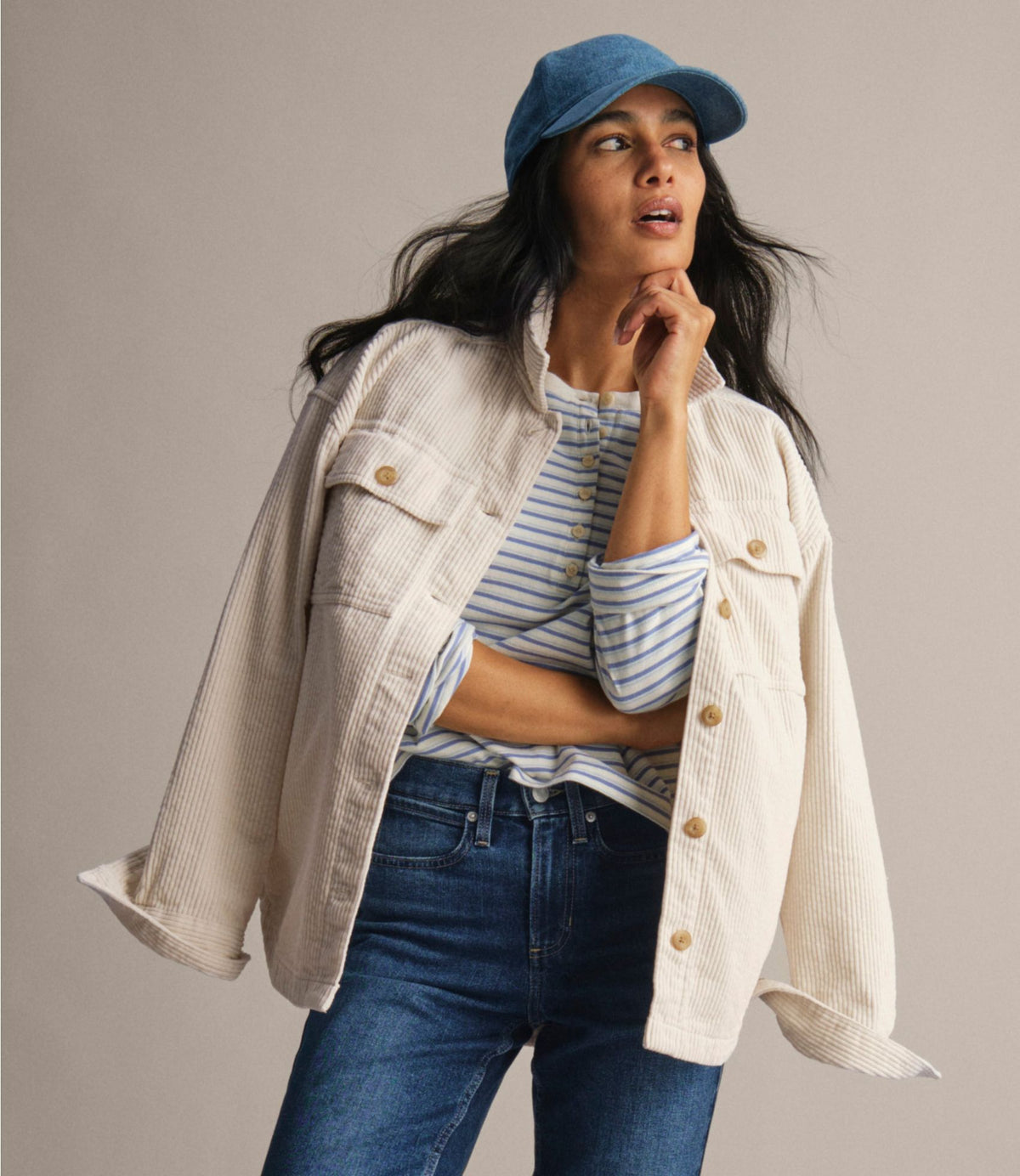 Women's Comfort Corduroy Big Shirt