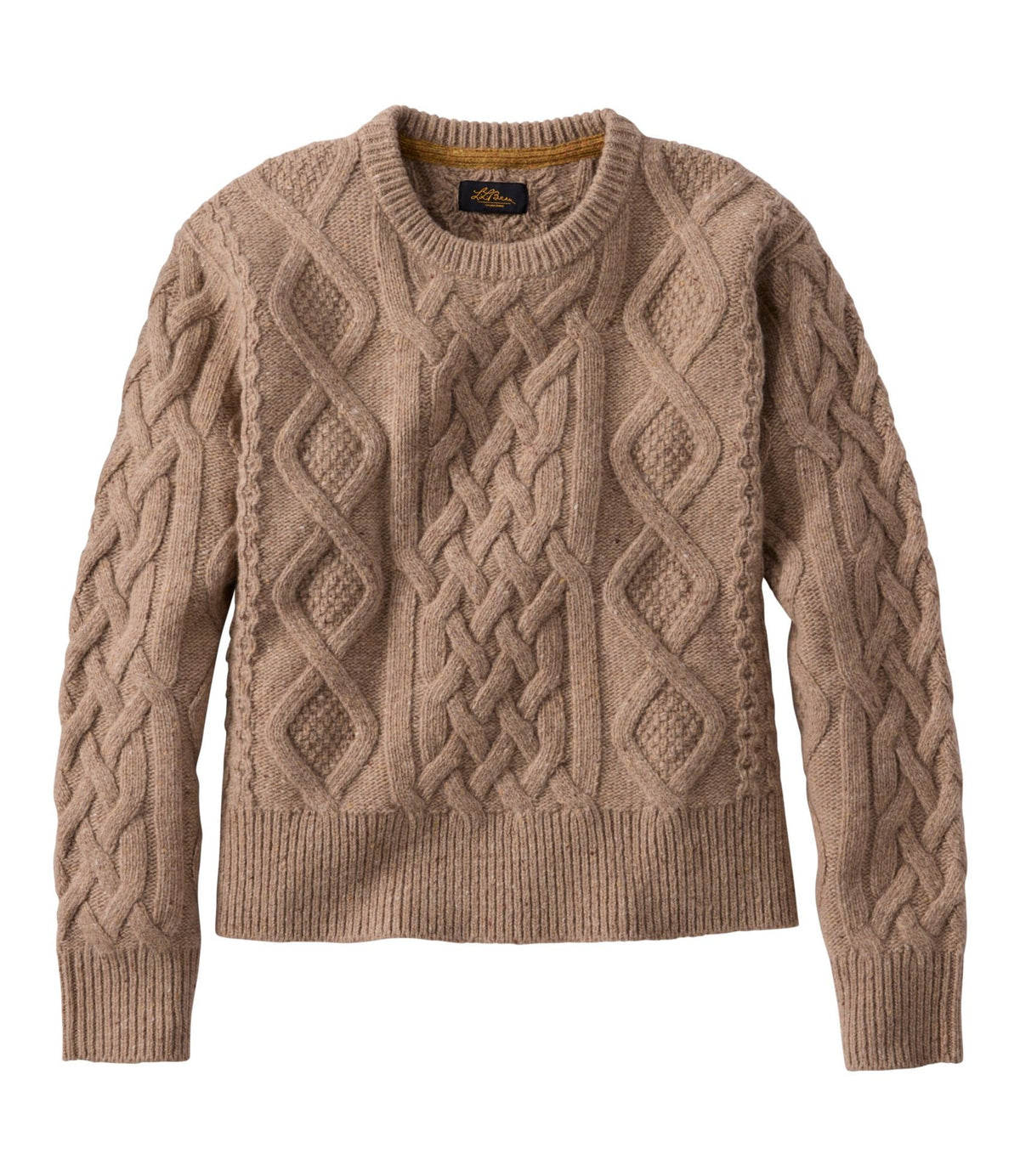 Women's Signature Wool-Blend Fisherman Sweater, Crewneck
