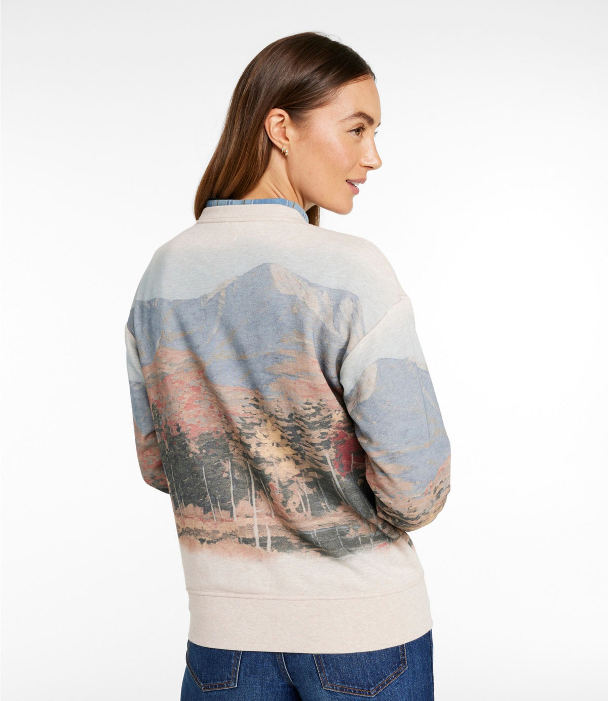 Women's Signature Camp Sweatshirt, Crewneck Print