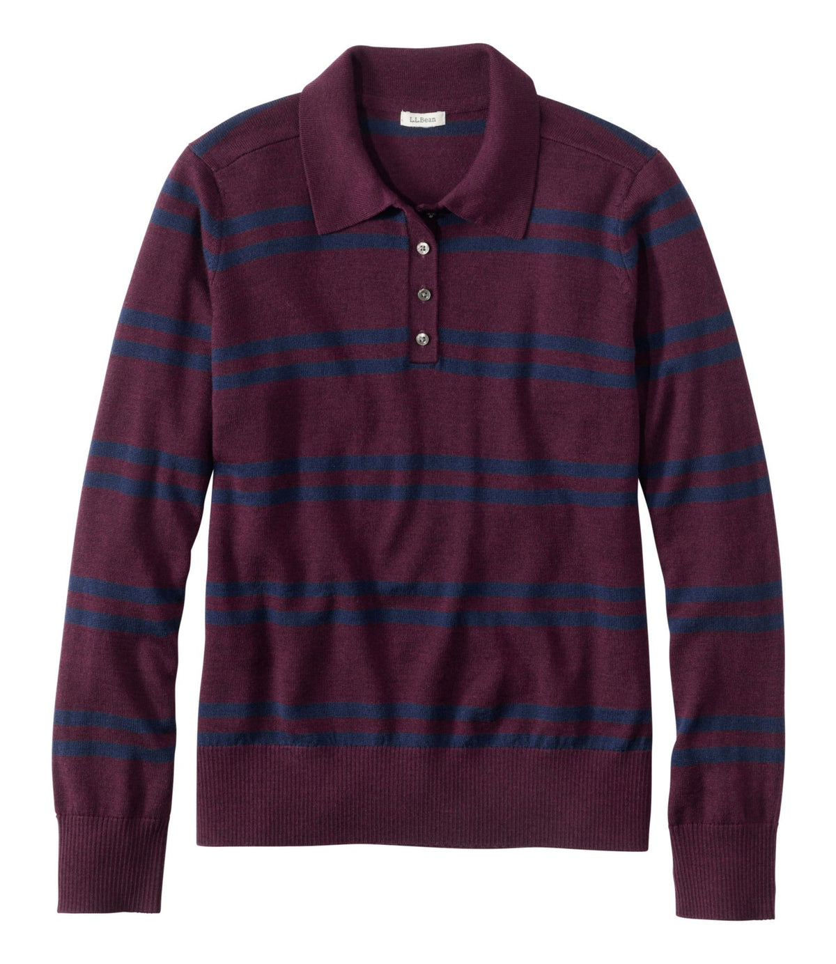 Women's Essential Merino Wool Sweater, Polo Stripe