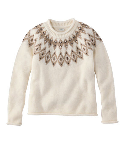 Women's Bean's Classic Ragg Wool Sweater, Rollneck Novelty