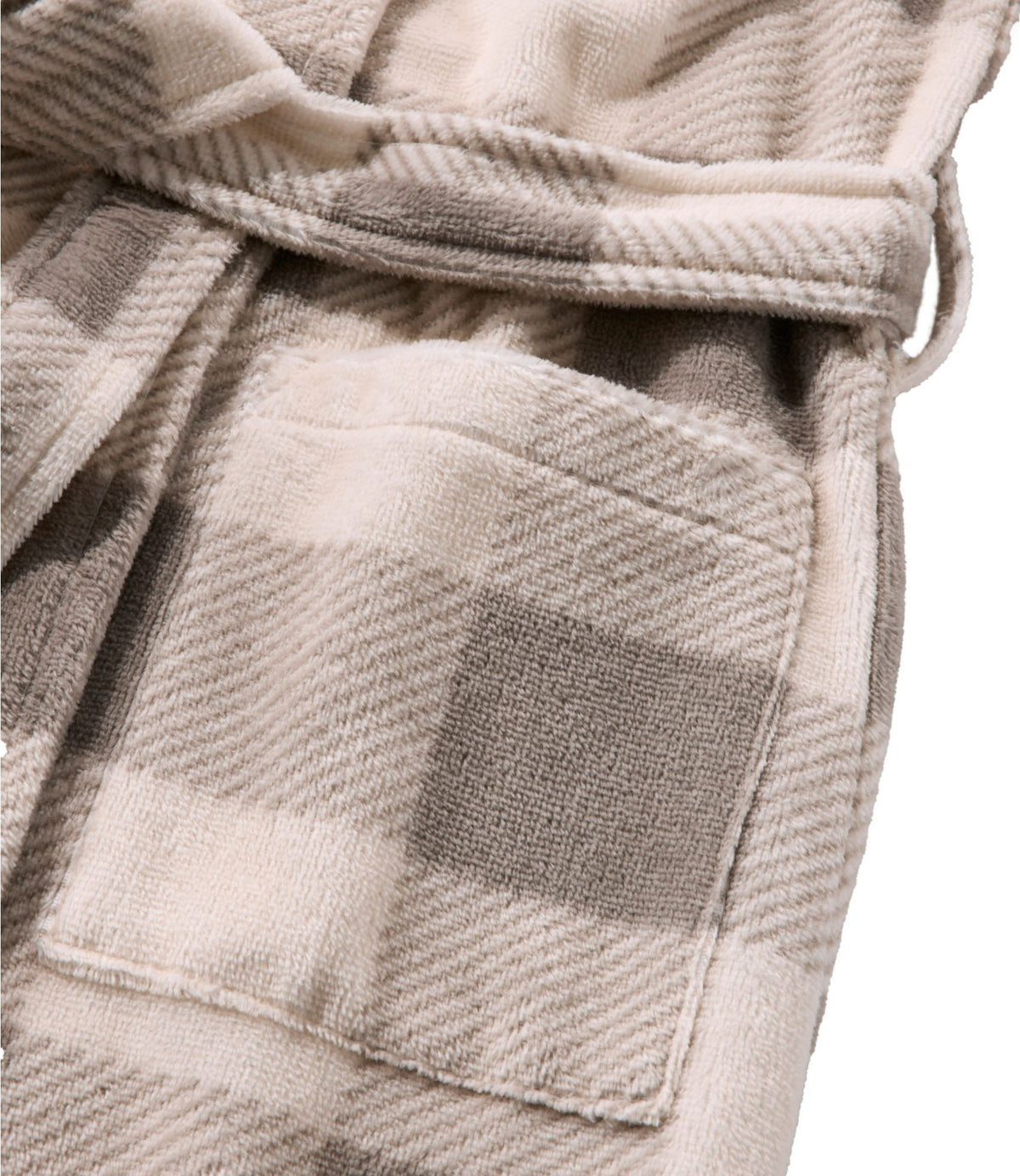 Women's Soft Plush Terry Robe, Plaid