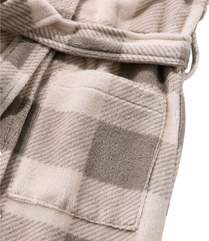 Women's Soft Plush Terry Robe, Plaid