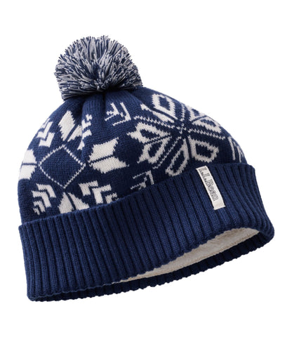 Adults' L.L.Bean Snowflake Chunky Yarn Pom Hat