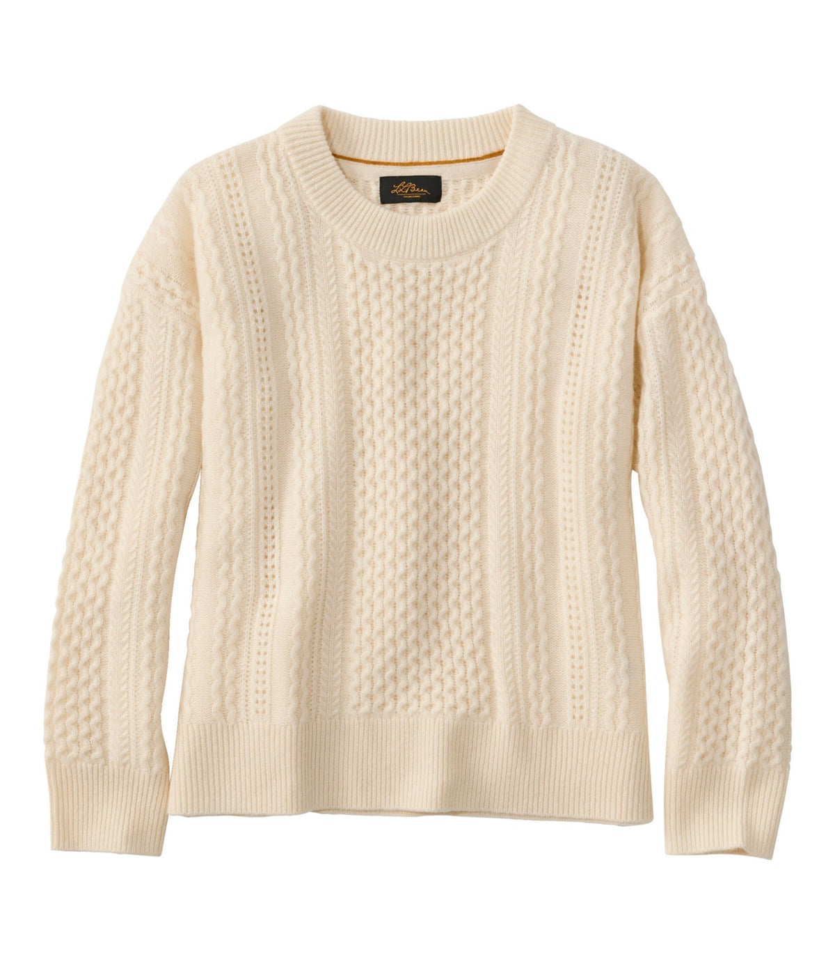 Women's Signature Cashmere Fisherman Sweater, Crewneck