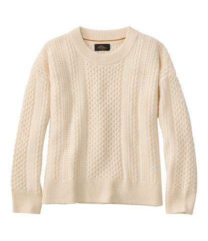 Women's Signature Cashmere Fisherman Sweater, Crewneck