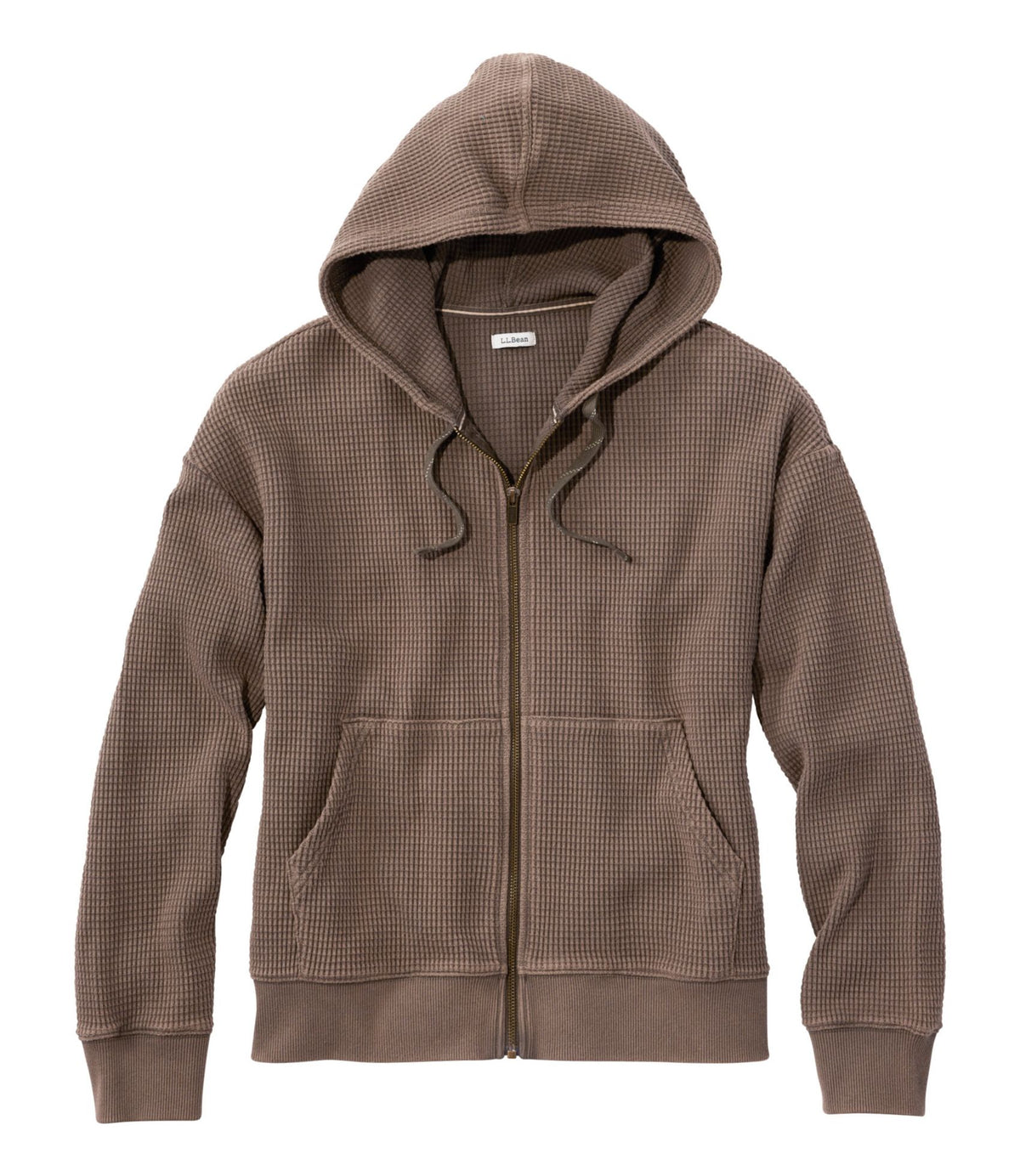 Women's Sunwashed Waffle Top, Full-Zip Hoodie