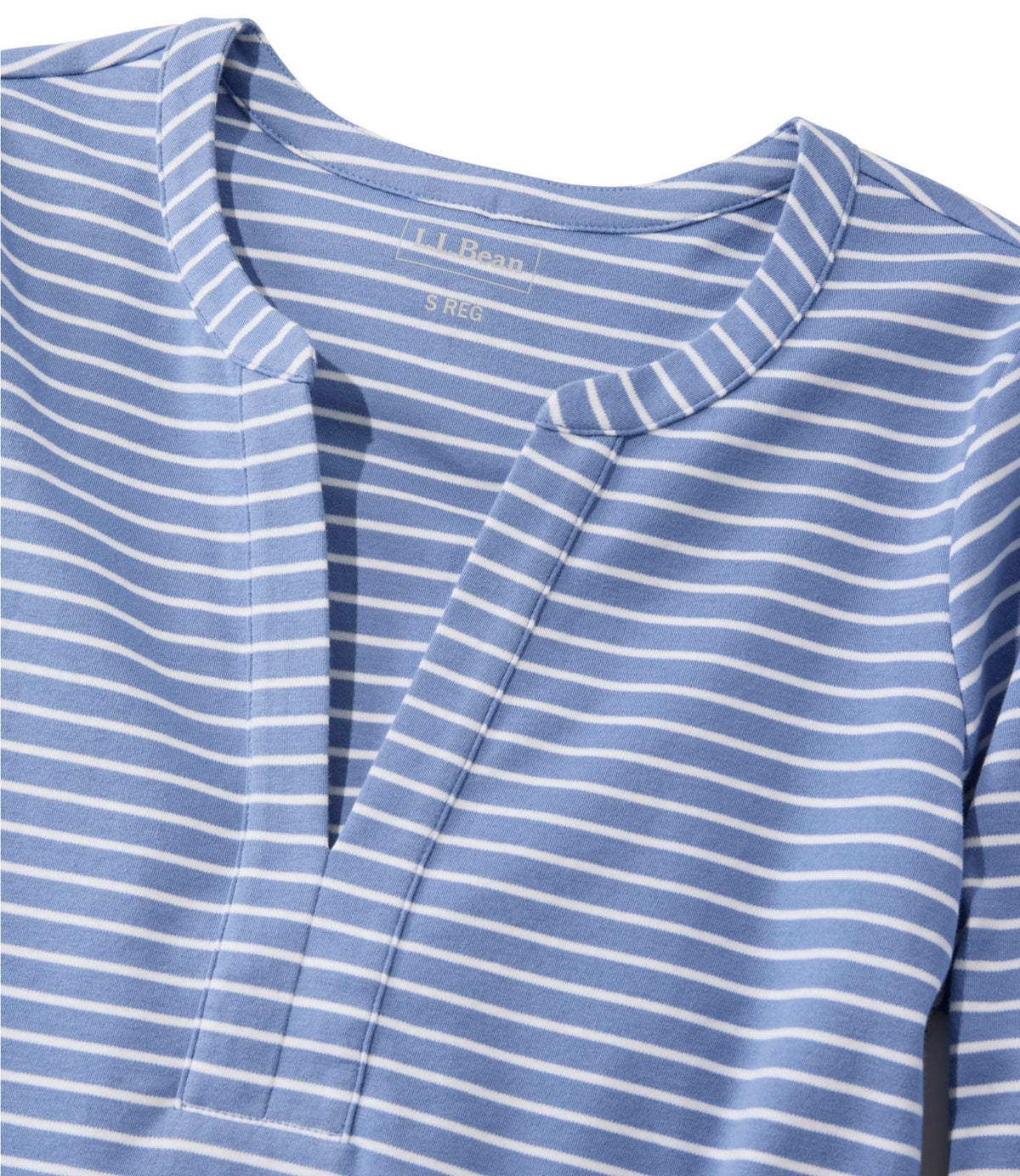 Women's L.L.Bean Tee, Long-Sleeve Splitneck Stripe