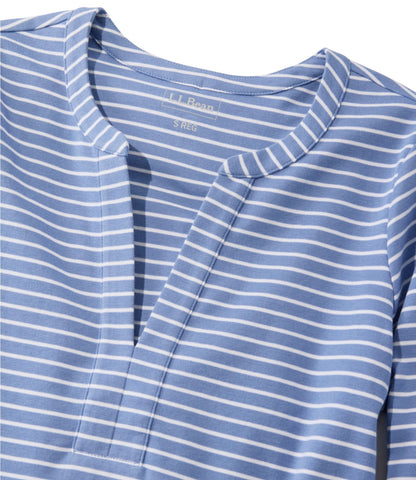 Women's L.L.Bean Tee, Long-Sleeve Splitneck Stripe