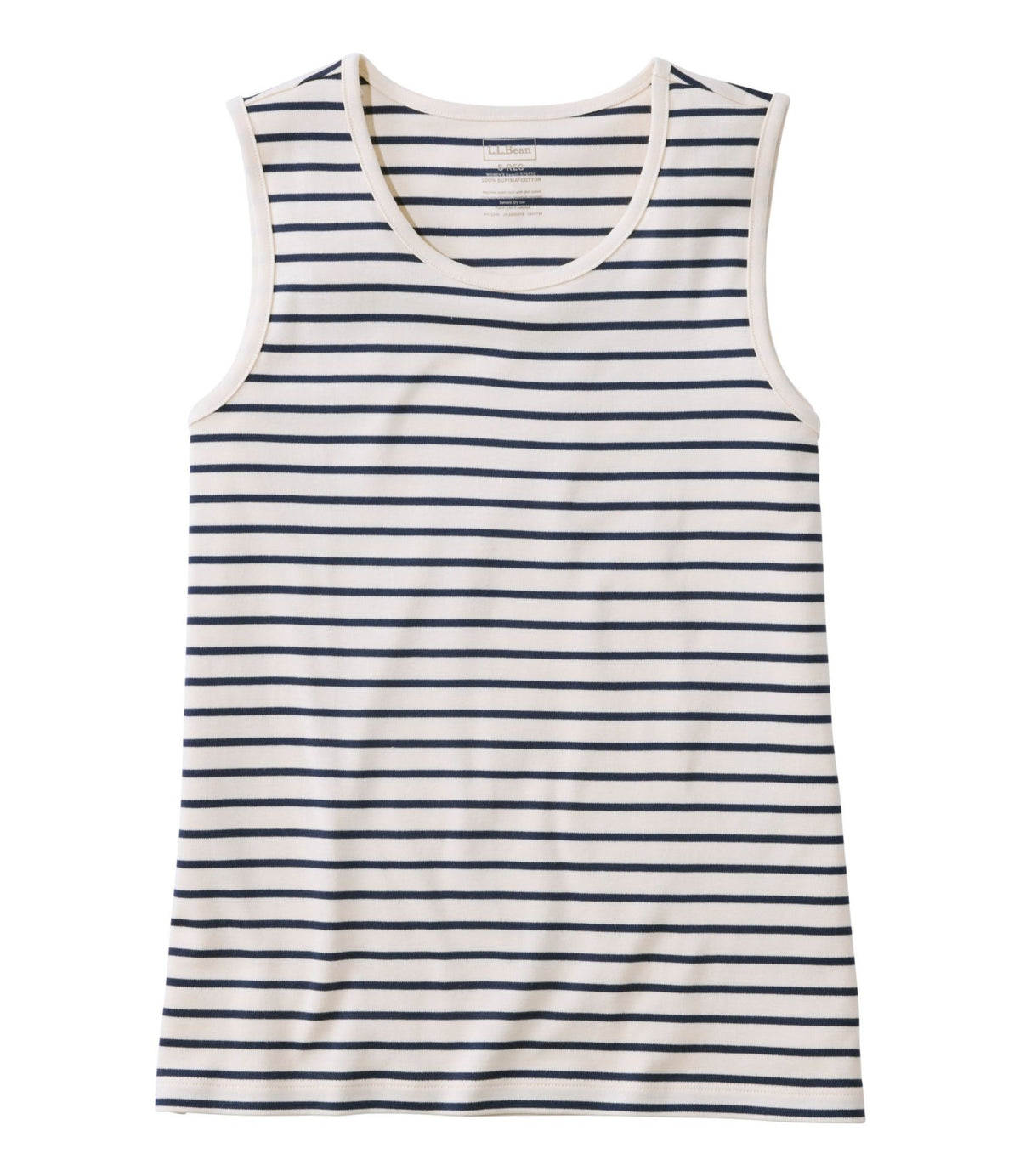 Women's Pima Cotton Tee, Shell Stripe