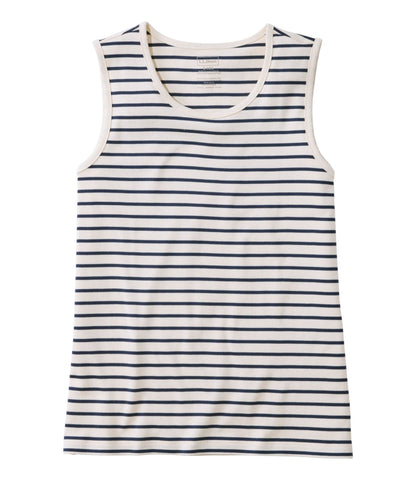 Women's Pima Cotton Tee, Shell Stripe