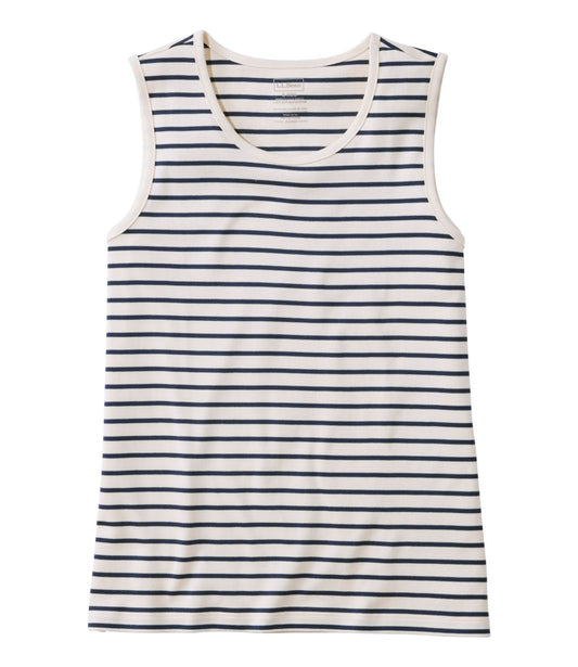 Women's Pima Cotton Tee, Shell Stripe