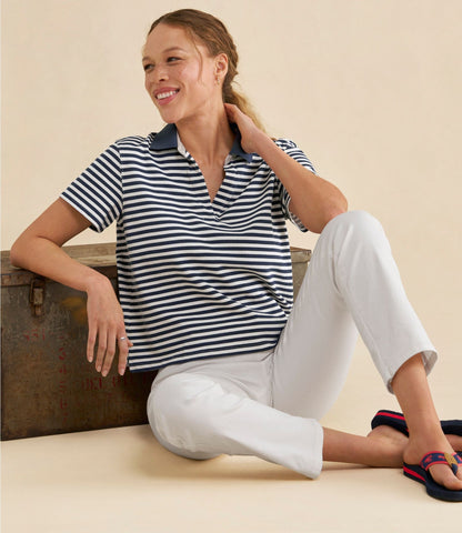 Women's Casco Bay Polo, Short-Sleeve Stripe
