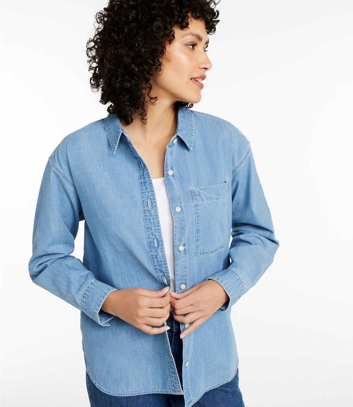 Women's L.L.Bean Denim Boyfriend Shirt