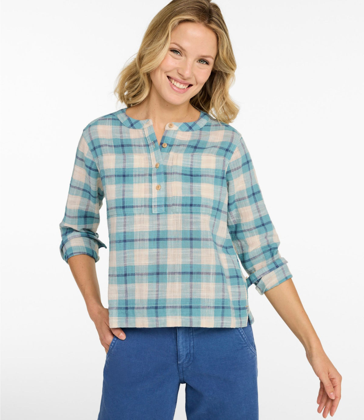 Women's L.L.Bean Day Breeze Shirt, Long-Sleeve Collarless