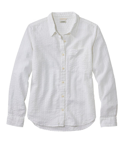 Women's Bean's Seacoast Seersucker Big Shirt