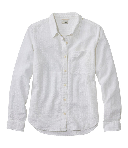 Women's Bean's Seacoast Seersucker Big Shirt