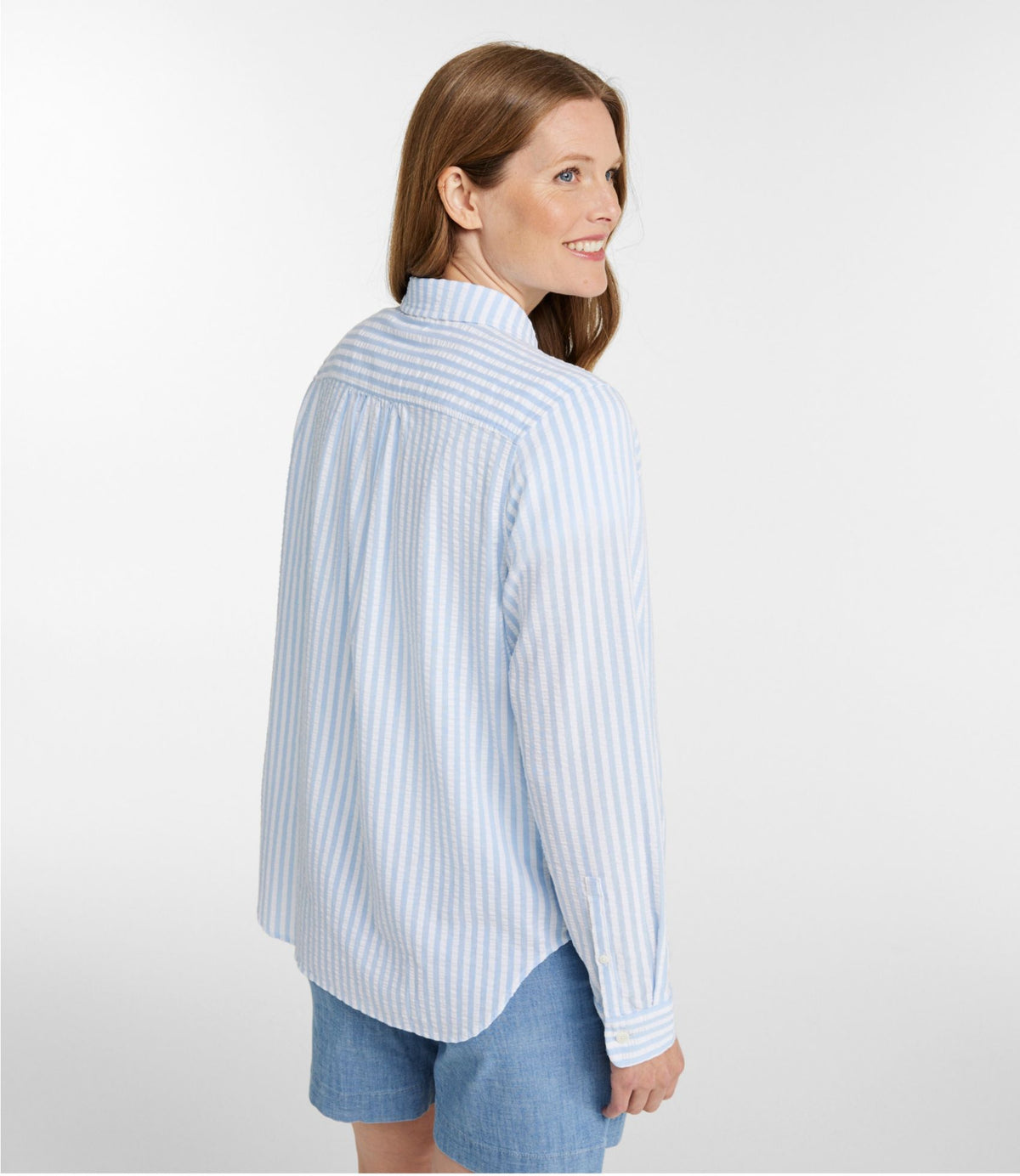 Women's Bean's Seacoast Seersucker Big Shirt