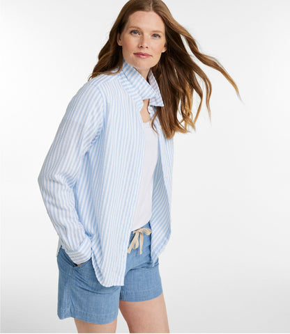 Women's Bean's Seacoast Seersucker Big Shirt