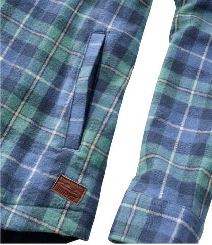 Women's Scotch Plaid Flannel Shirt, Relaxed Zip Hoodie