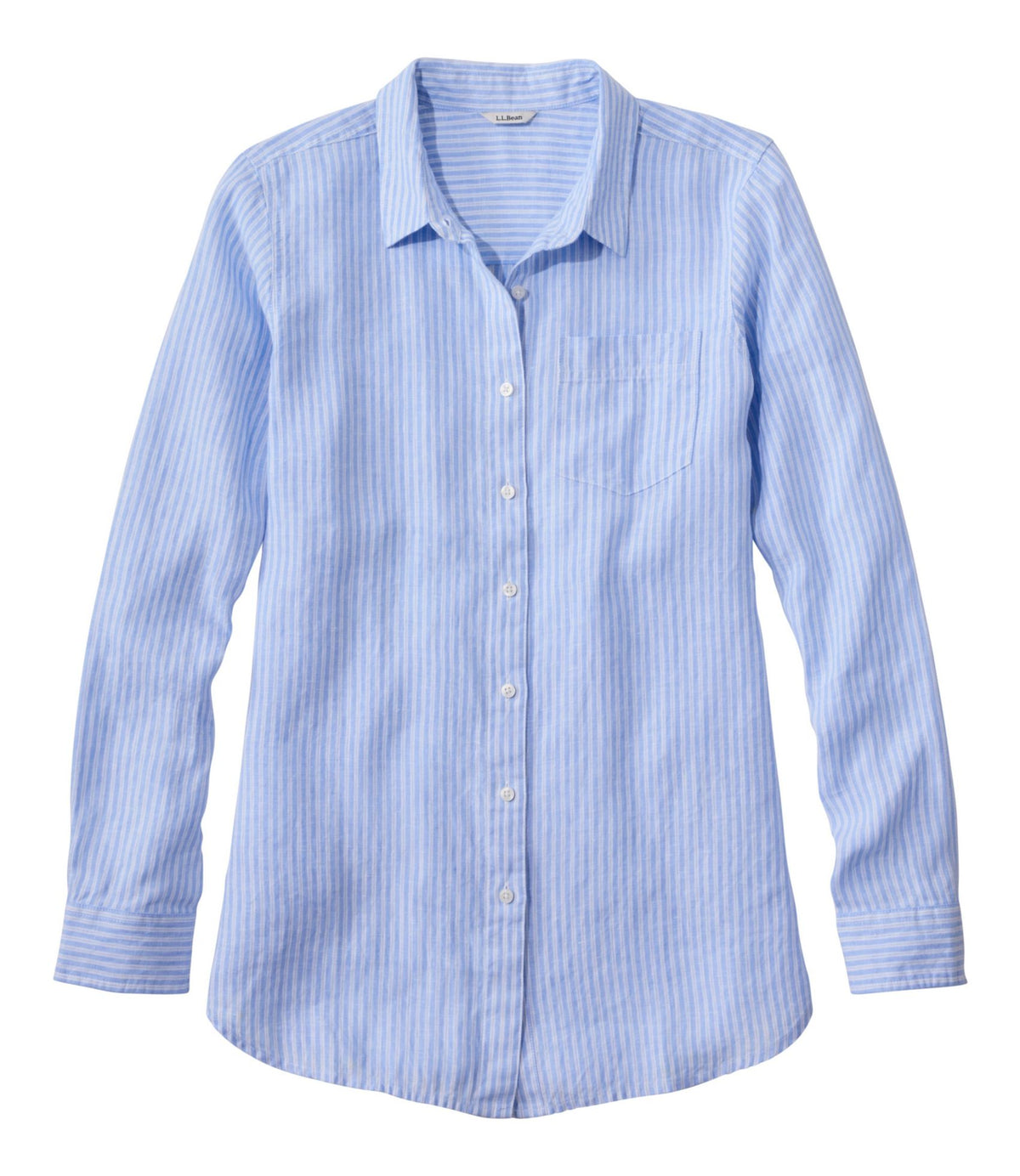 Women's Premium Washable Linen Shirt, Tunic Stripe