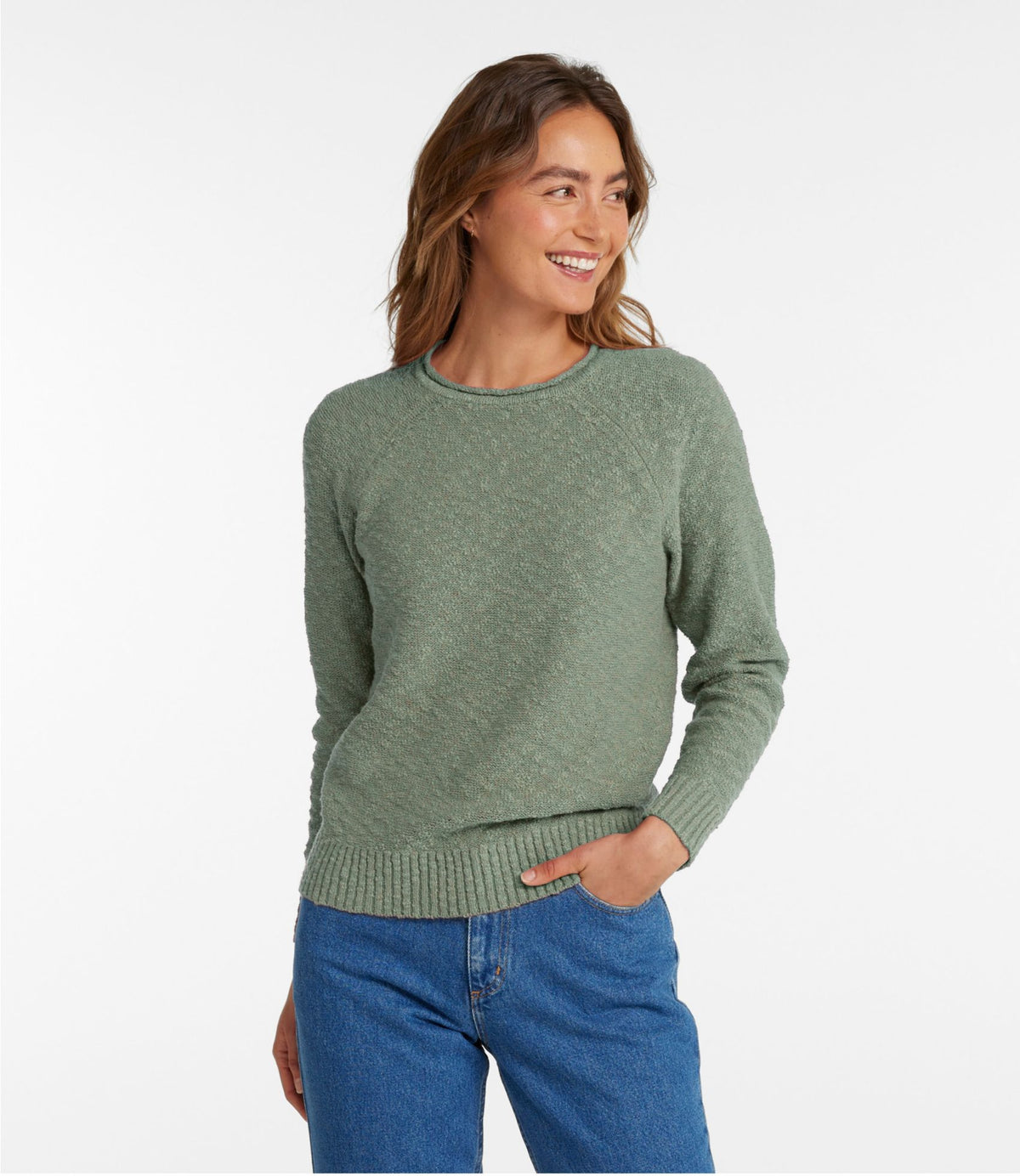 Women's Midweight Cotton Slub Rollneck Pullover