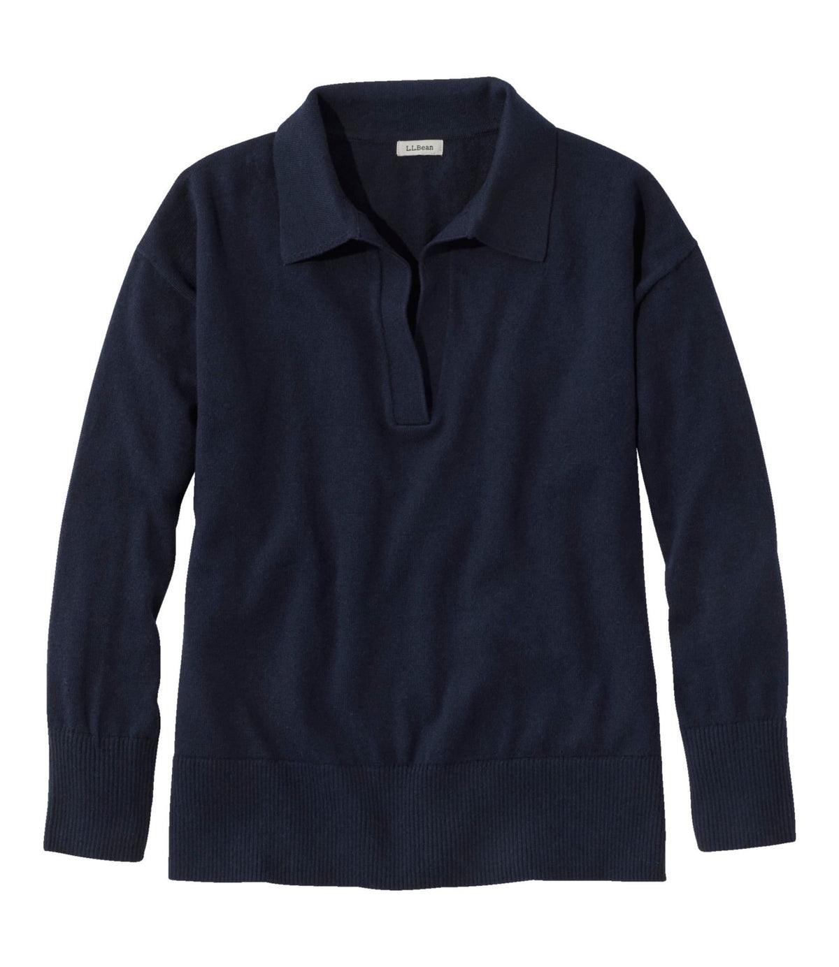 Women's Cotton/Cashmere Sweater, Polo