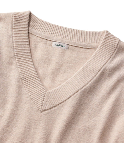 Women's Cotton/Cashmere Sweater, V-Neck