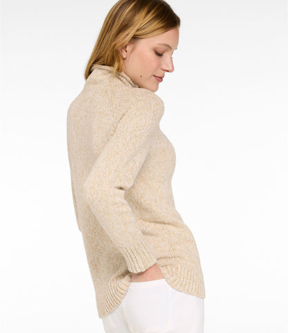 Women's Cotton Ragg Sweater, Funnelneck Pullover