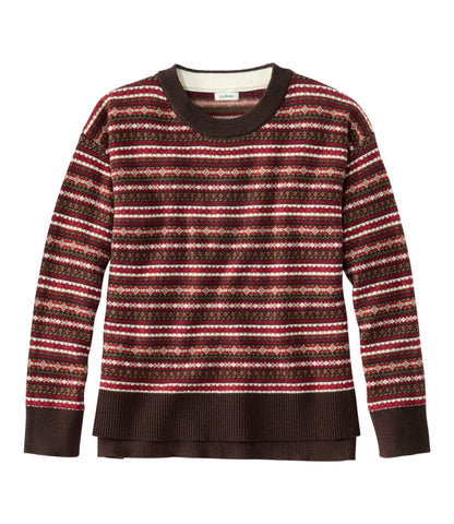 Women's Wicked Soft Cotton/Cashmere Crewneck Sweater, Pattern