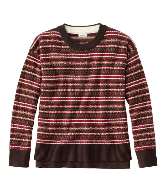 Women's Wicked Soft Cotton/Cashmere Crewneck Sweater, Pattern
