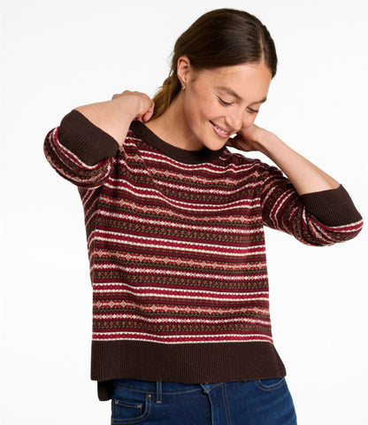 Women's Wicked Soft Cotton/Cashmere Crewneck Sweater, Pattern