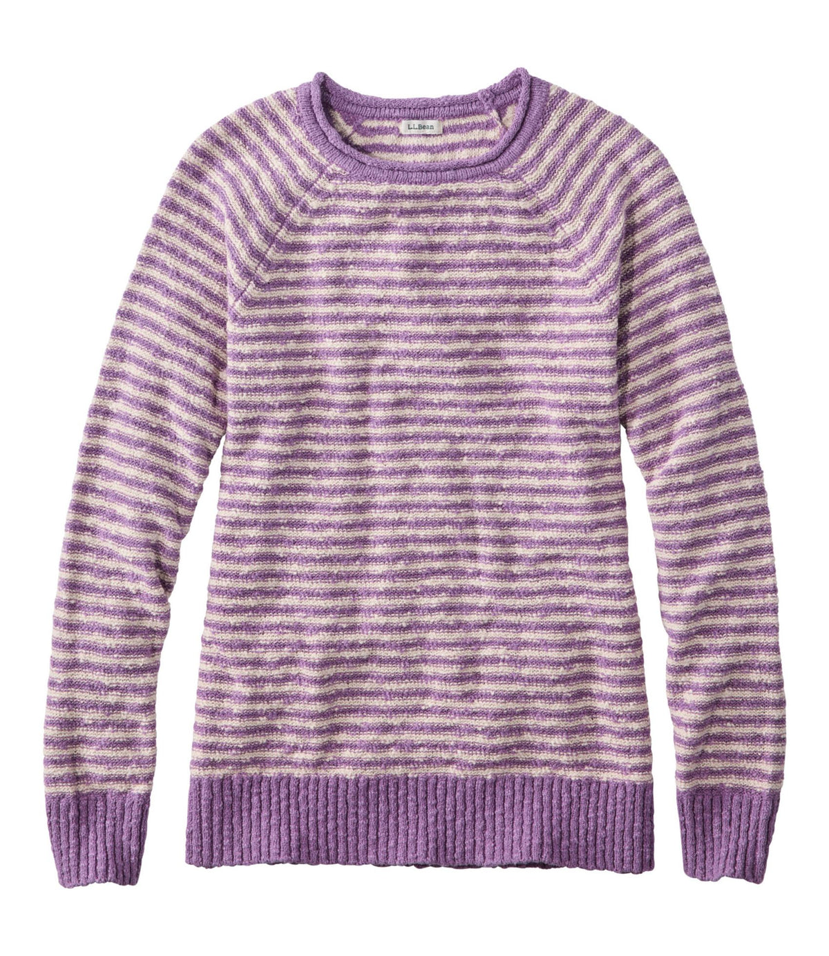 Women's Midweight Cotton Slub Rollneck Pullover Stripe